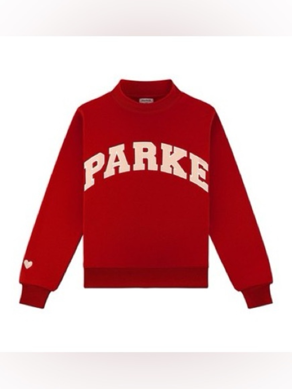 Parke Valentines Varsity Mock neck Crimson Peony S/M‎